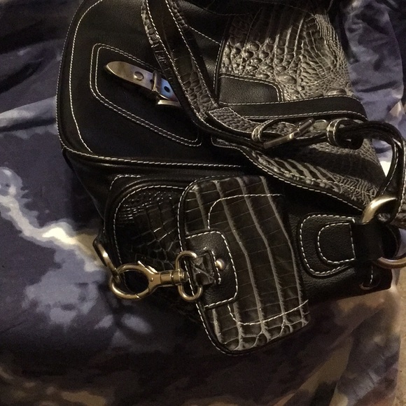 Charlie Lapson black croc bag - Picture 5 of 8